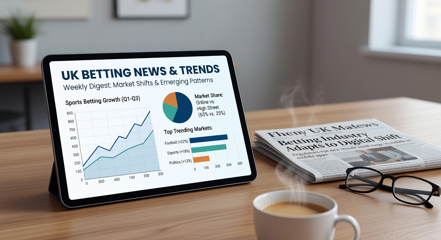 Graph showing trends in UK online gambling Gross Gambling Yield from 2020 to 2025, highlighting declines and rises in key categories